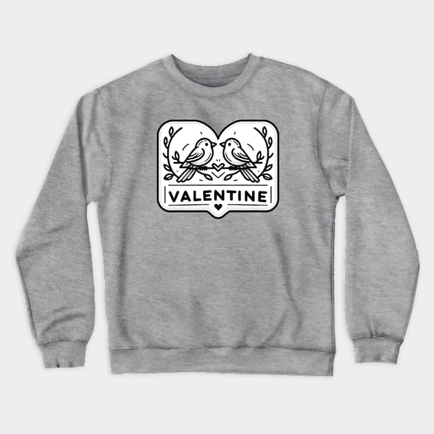 couple bird in love valentine Crewneck Sweatshirt by Dracoola